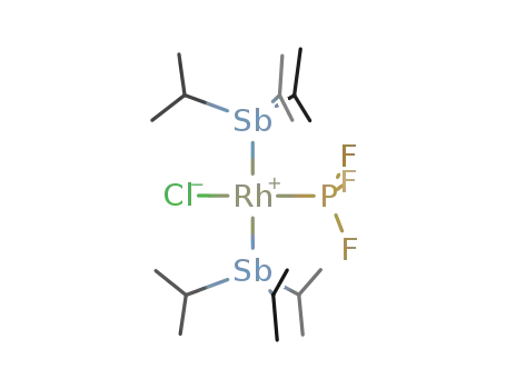 trans-chlorobis(triisopropylstibine)(trifluorophosphine)rhodium(I)
