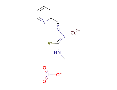 (pyridine-2-carboxaldehyde-4N-methylthiosemicarbazolato)copper(II) iodate