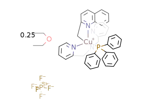 (bis(2-pyridylmethyl)(2-quinolylmethyl)amine)(triphenylphosphino)copper(I) hexafluorophosphate * 0.25 diethylether