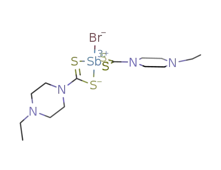 (C2H5NC4H8NCS2)2SbBr