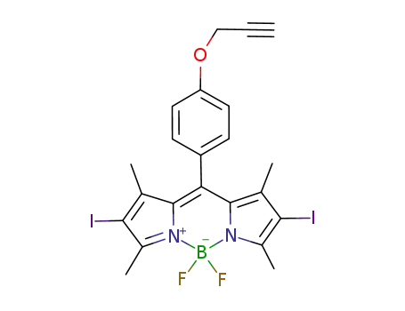 4,4-difluoro-2,6-diiodo-1,3,5,7-tetramethyl-8-(4-propargyloxyphenyl)-4-bora-3a,4a-diaza-s-indacene