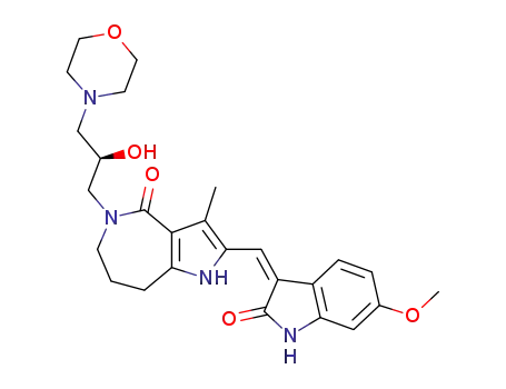 (R,Z)-5-(2-hydroxy-3-morpholinopropyl)-2-((6-methoxy-2-oxoindolin-3-ylidene)methyl)-3-methyl-5,6,7,8-tetrahydropyrrolo[3,2-c]azepin-4(1H)-one