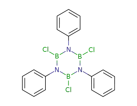 Molecular Structure of 981-87-3 (2.4.6-TRICHLORO-1.3.5-TRIPHENYLBORAZINE)
