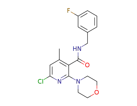 6-chloro-N-[(3-fluorophenyl)-methyl]-4-methyl-2-morpholin-4-yl-pyridine-3-carboxylic acid amide