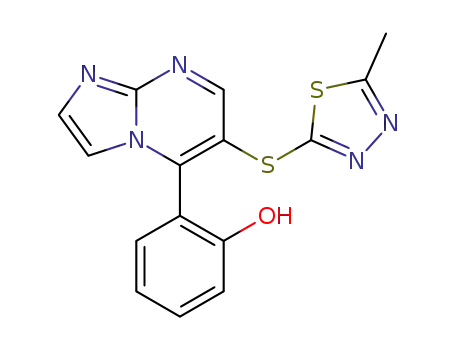 2-{6-[(5-methyl-1,3,4-thiadiazol-2-yl)sulfanyl]imidazo[1,2-a]pyrimidin-5-yl}phenol