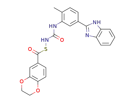 N-[5-(1H-benzimidazol-2-yl)-2-methylphenyl]-N'-(2,3-dihydro-1,4-benzodioxin-6-ylcarbonyl)thiourea