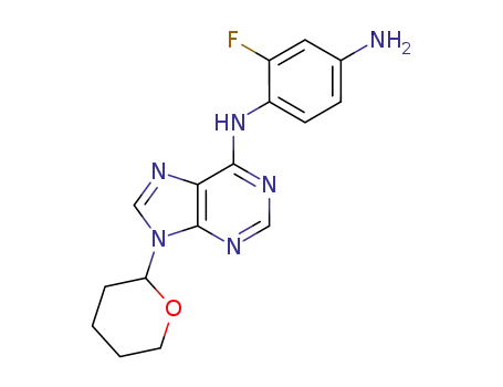 2-fluoro-N1-(9-(tetrahydro-2H-pyran-2-yl)-9H-purin-6-yl)benzene-1,4-diamine