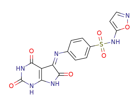 N-isoxazol-5-yl-4-{[(5Z)-2,4,6-trioxo-1,2,3, 4,6,7-hexahydro-5H-pyrrolo[2,3-d]pyrimidin-5-ylidene]amino}benzenesulfonamide