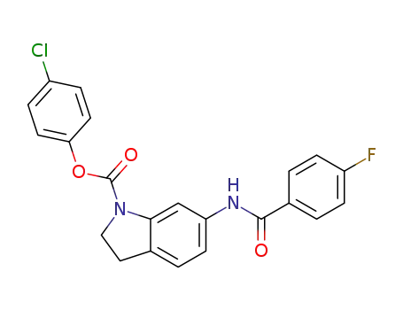 4-chlorophenyl 6-(4-fluorobenzamido)indoline-1-carboxylate