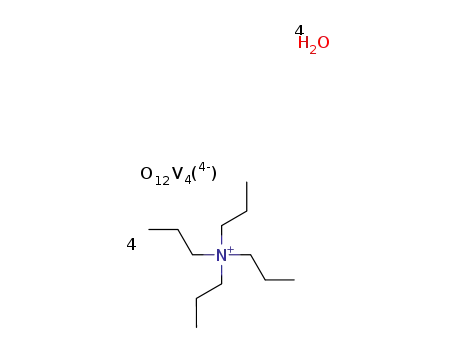 4C12H28N(1+)*4H2O*V4O12(4-)