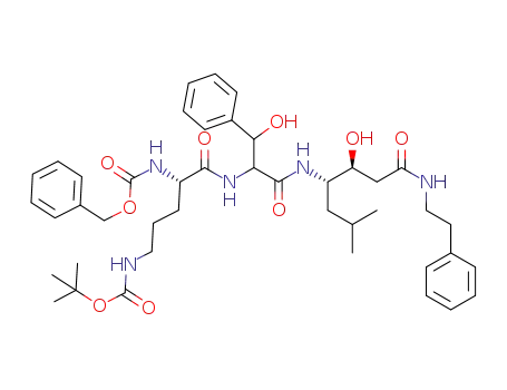 Cbz-Orn(N-Boc)-threo-β-phenyl-Ser-Sta-NH(CH2)2Ph