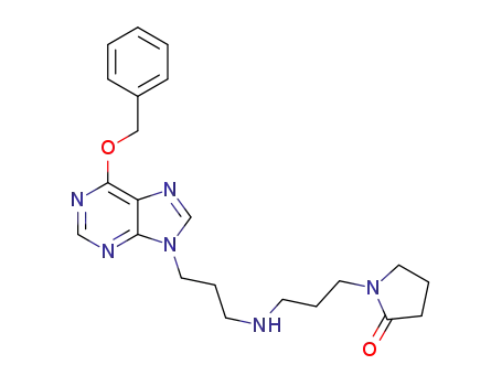 1-(3-(3-(6-(benzyloxy)-9H-purin-9-yl)propylamino)propyl)pyrrolidin-2-one