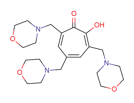 Molecular Structure of 33902-86-2 (2-Hydroxy-3,5,7-tris(morpholinomethyl)-2,4,6-cycloheptatrien-1-one)