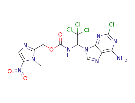 (1-methyl-5-nitro-1H-imidazol-2-yl)methyl(1-(6-amino-2-chloro-9H-purin-9-yl)-N-2,2,2-trichloroethyl)carbamate