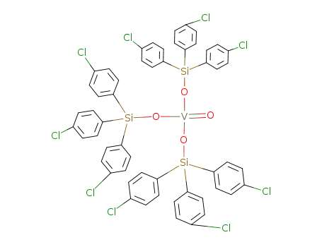 Molecular Structure of 58101-91-0 (Vanadium, oxotris[tris(4-chlorophenyl)silanolato]-)