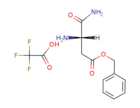 Molecular Structure of 92762-94-2 (Butanoic acid, 3,4-diamino-4-oxo-, phenylmethyl ester, (3S)-,
mono(trifluoroacetate))