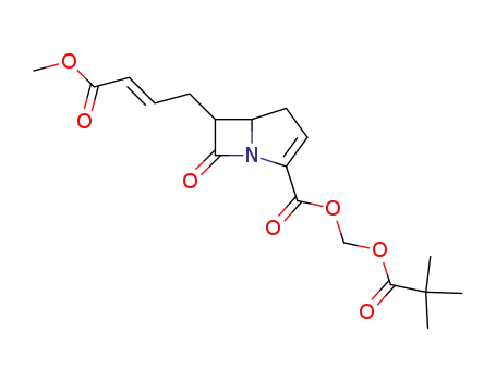 Pivaloyloxymethyl 6-(3-methoxycarbonyl-2-propen-1-yl)-7-oxo-1-azabicyclo[3,2,0]hept-2-ene-2-carboxylate