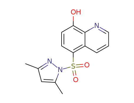 N-(5-sulphonyl-8-hydroxyquinoline)-3,5-dimethyl-2-pyrazoline 5-one