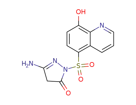N-(5-sulphonyl-8-hydroxyquinoline)-3-amino-2-pyrazoline 5-one