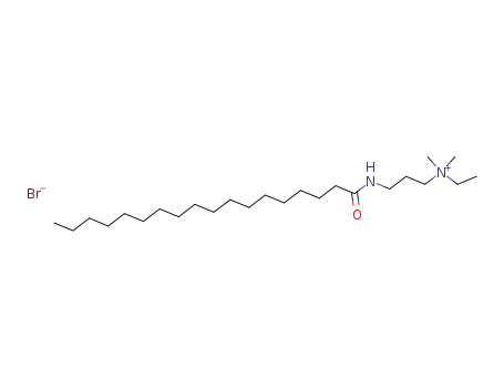 Molecular Structure of 94036-28-9 (1-Propanaminium, N-ethyl-N,N-dimethyl-3-[(1-oxooctadecyl)amino]-,
bromide)