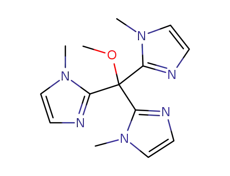 Molecular Structure of 101420-28-4 (1H-Imidazole, 2,2',2''-(methoxymethylidyne)tris[1-methyl-)