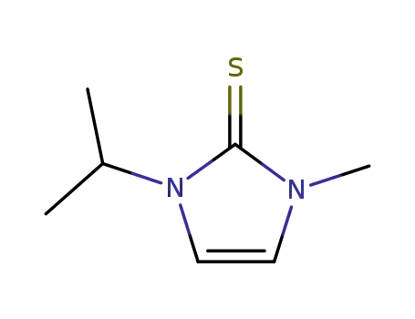Molecular Structure of 61640-29-7 (2H-Imidazole-2-thione, 1,3-dihydro-1-methyl-3-(1-methylethyl)-)