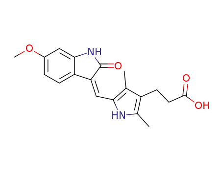 3-[5-(6-Methoxy-2-oxo-1,2-dihydroindol-3-ylidenemethyl)-2,4-dimethyl-1H-pyrrol-3-yl]-propionic acid