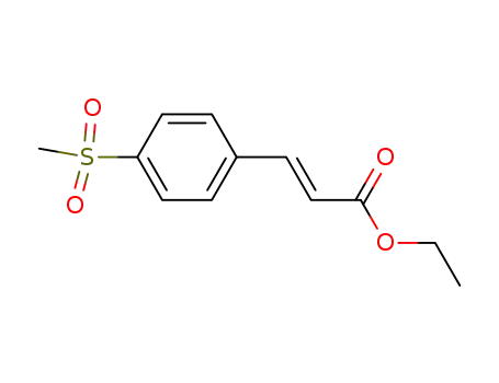 Molecular Structure of 137473-27-9 (2-Propenoic acid, 3-[4-(methylsulfonyl)phenyl]-, ethyl ester, (E)-)