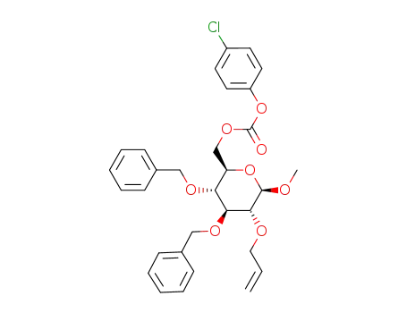 Methyl 2-O-allyl-3,4-di-O-benzyl-6-O-para-chlorophenylcarbonyl-β-D-glucopyranoside