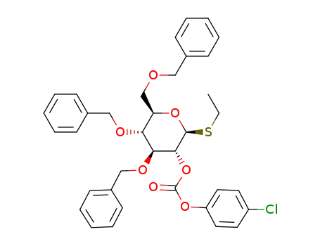 Thioethyl 3,4,6-tri-O-benzyl-2-O-para-chlorophenylcarbonyl-β-D-glucopyranoside