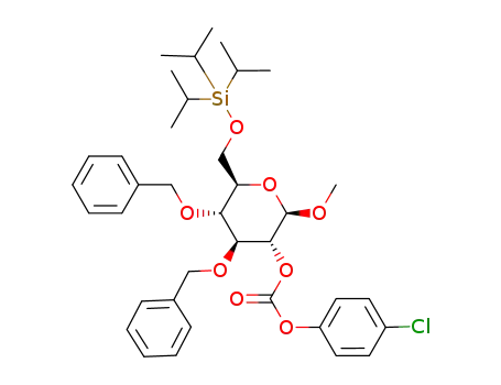 Methyl 3,4-di-O-benzyl-2-O-para-chlorophenylcarbonyl-6-O-triisopropylsilyl-β-D-glucopyranoside