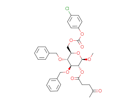 Methyl 3,4-di-O-benzyl-6-O-para-chlorophenylcarbonyl-2-O-levulinyl-β-D-glucopyranoside