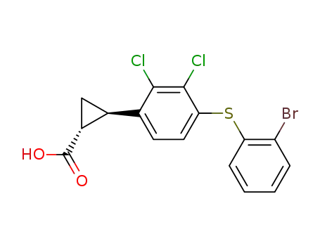 (1R,2R)-2-[4-(2-Bromo-phenylsulfanyl)-2,3-dichloro-phenyl]-cyclopropanecarboxylic acid