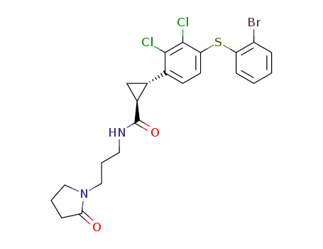 (1S,2S)-2-[4-(2-Bromo-phenylsulfanyl)-2,3-dichloro-phenyl]-cyclopropanecarboxylic acid [3-(2-oxo-pyrrolidin-1-yl)-propyl]-amide