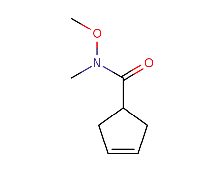 Molecular Structure of 248275-70-9 (3-Cyclopentene-1-carboxamide,N-methoxy-N-methyl-(9CI))