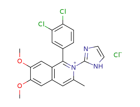 1-(3,4-dichloro-phenyl)-2-(1H-imidazol-2-yl)-6,7-dimethoxy-3-methyl-isoquinolinium; chloride