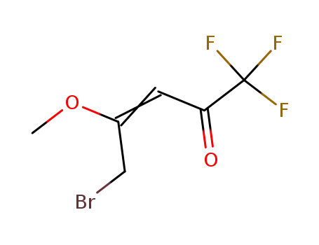 Molecular Structure of 502926-95-6 (3-Penten-2-one, 5-bromo-1,1,1-trifluoro-4-methoxy-)
