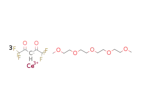 tris(1,1,1,5,5,5-hexafluoro-2,4-pentanedionato)cerium (2,5,8,11,14-pentaoxapentadecane)