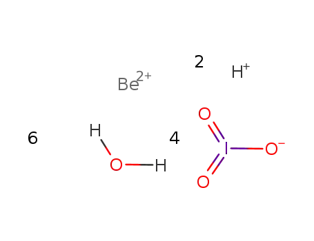 Be(2+)*4IO3(1-)*2H(1+)*6H2O=Be(IO3)2*2HIO3*6H2O