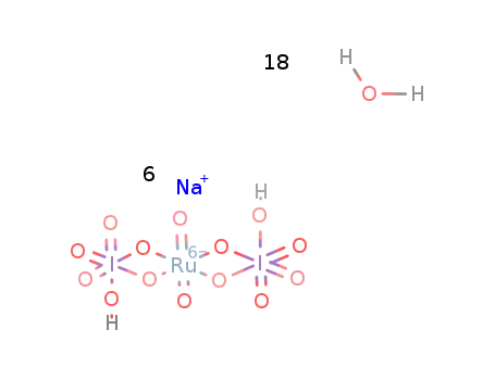 hexasodium trans-dioxobis{periodato(4-)-O1O2} rhutenate(VI) *18H2O