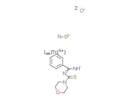 dichloro{N-(N''-morpholinyl-thiocarbonyl)benzamidinato}(thionitrosyl)-technetium(II)