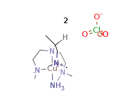 {Cu(NH3)(2,4,8-trimethyl-5-(3-methyl-3-azabutyl)-2,5,8-triaza-4(S)-nonane)}(ClO4)2