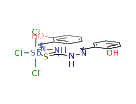 trichloro-(1,5-bis(2-hydroxybenzaldehyde)thiocarbohydrazene)-antimony