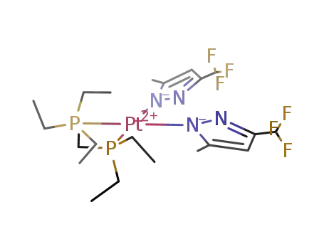 cis-Pt(PEt3)2(NCMeCHC(CF3)N)2