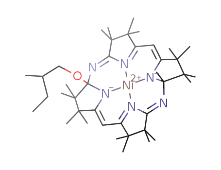 (+)-(1S,11R,2'RS)-[1-(2'-Methyl-1'-butoxy)-2,2,3,3,7,7,8,8,11,12,12,13,13,17,17,18,18-heptadecamethyl-10,20-diaza-decahydroporphinato(2-)]-nickel