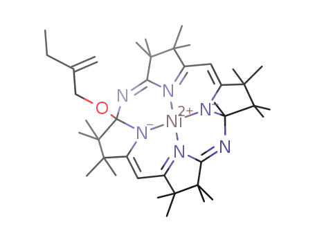 (+)-(1S,11R)-[1-(2'-Aethylallyloxy)-2,2,3,3,7,7,8,8,11,12,12,13,13,17,17,18,18-heptadecamethyl-10,20-diaza-decahydroporphinato(2-)]-nickel