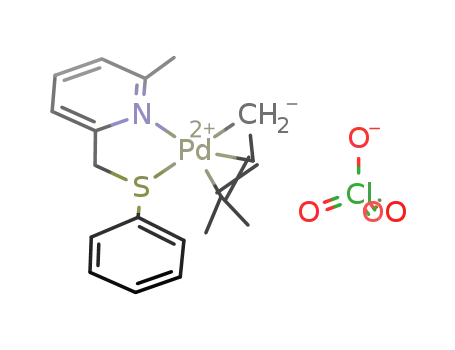 Pd(II)(η1,1-dimethyl-C3H3)(C5H3CH3NCH2SC6H5) perchlorate