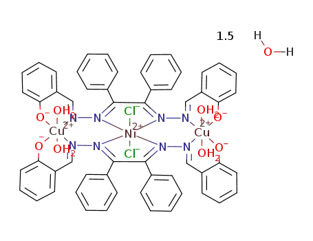 Cu2Ni((C6H4OCHN2(C6H5)C)2)2Cl2(H2O)4*1.5H2O