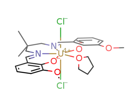 [U(N,N'-bis(3-methoxysalicylidene)-(2,2-dimethyl-1,3-propanediamine)(-2H))Cl2(THF)]