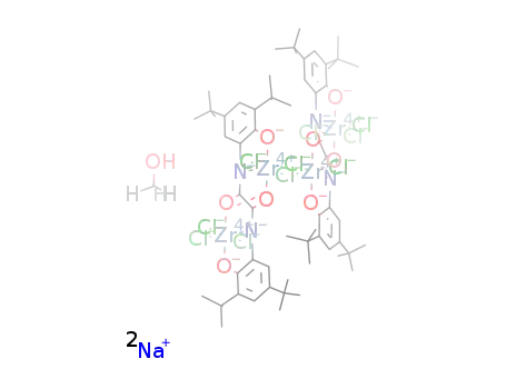 dimeric (sodium)-[(μ-Cl)-bis[(3,5-di-tert-butyl-2-oxophenyl)oxamido-bis(dichloride zirconium(IV))]]*MeOH